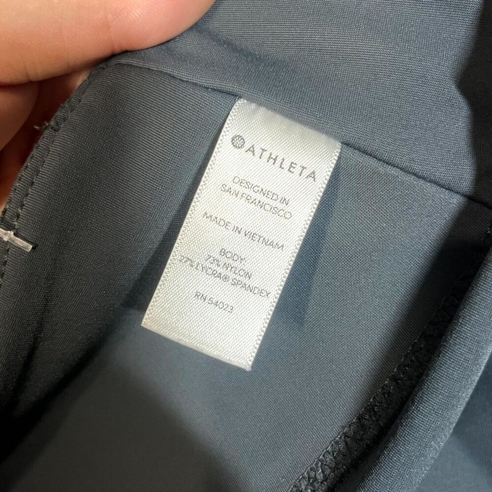Athleta Stellar Crop Pant Womens XL Grey Ankle Length Zip Pocket Athleisure - Picture 7 of 9